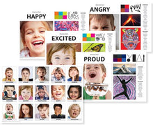 Load image into Gallery viewer, Emotions Art &amp; Language Chart Pack A3