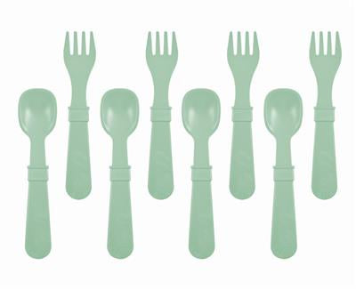 RePlay Utensils Fork/Spoon 8 Pack: Sage