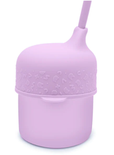 Load image into Gallery viewer, We Might be Tiny Silicone Sippie Cup Set: Lilac