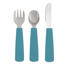Load image into Gallery viewer, We Might be Tiny: Toddler Cutlery Set: Blue Dusk