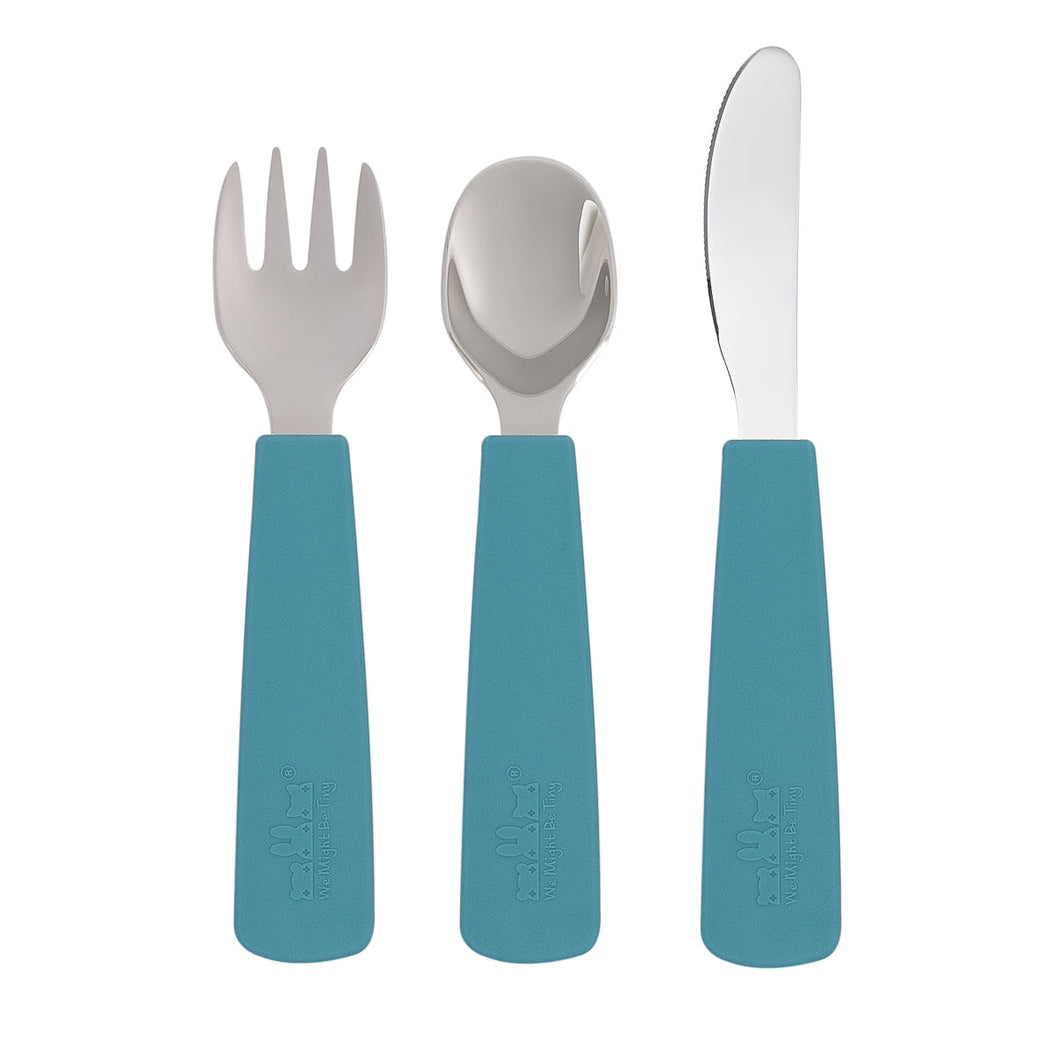 We Might be Tiny: Toddler Cutlery Set: Blue Dusk