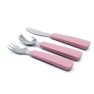 We Might be Tiny: Toddler Cutlery Set: Dusty Rose